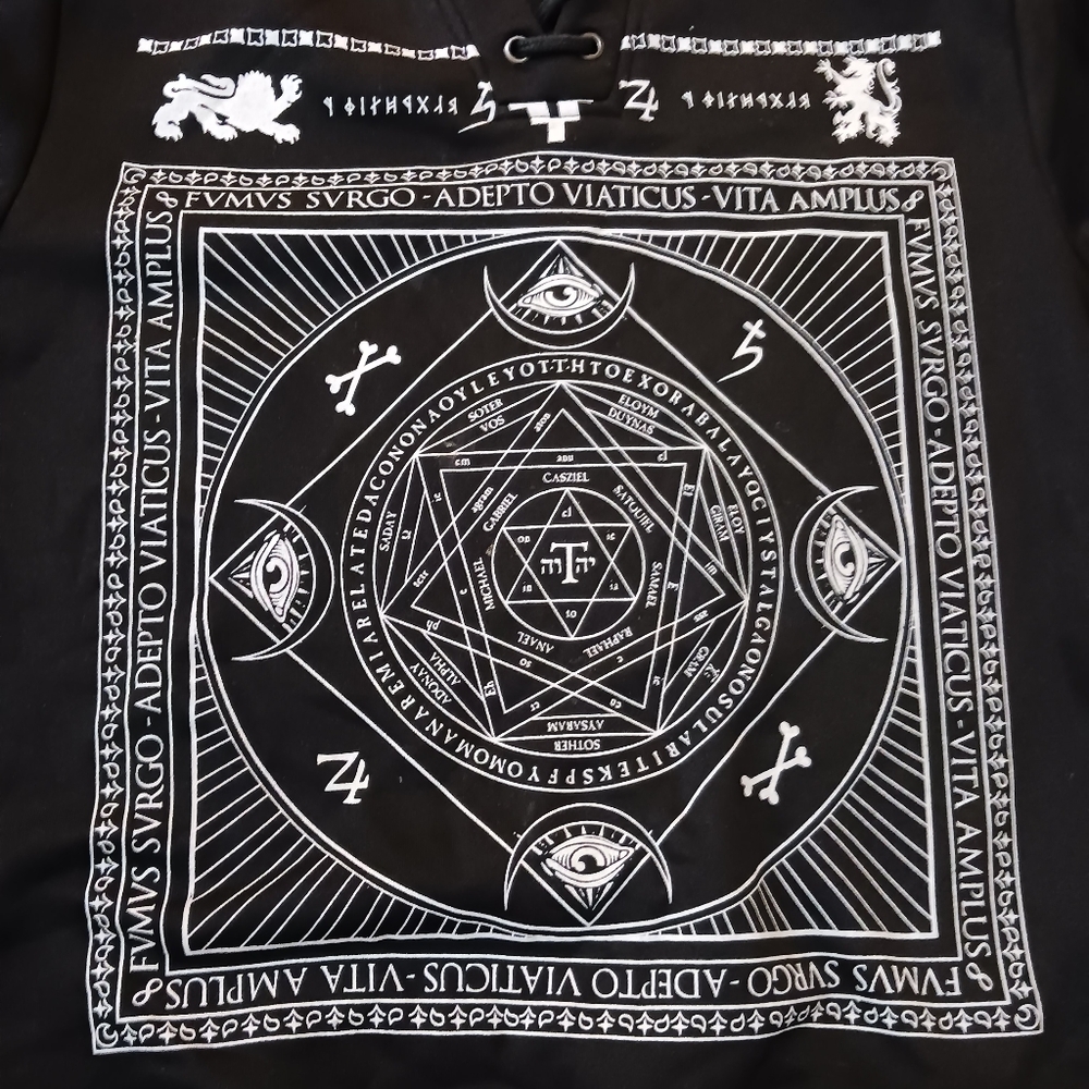 Smoke Rise Hoodie Territory Released Pullover Bl Med Drawstring Star As… - Picture 3 of 12